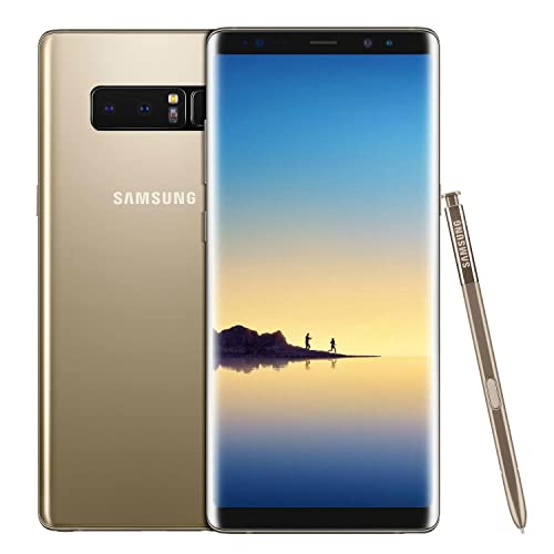 Samsung Galaxy Note 8, 64GB, Oro (Reacondicionado), Original de fábrica (Corea del Sur), Exclusivo para el Mercado Europeo (Versión Internacional)