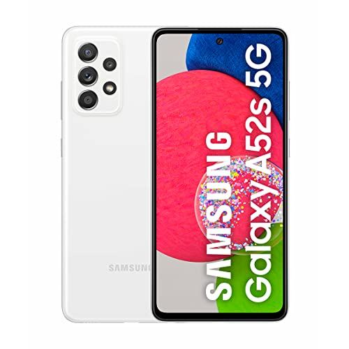 Samsung Galaxy A52s 5G (128 GB) Blanco Chipset 2022 - Teléfono Móvil con Pantalla de 6,5'', Smartphone Android con 6 GB de RAM, Memoria Ampliable, Batería de 4500 mAh y Carga Rápida (Versión ES)