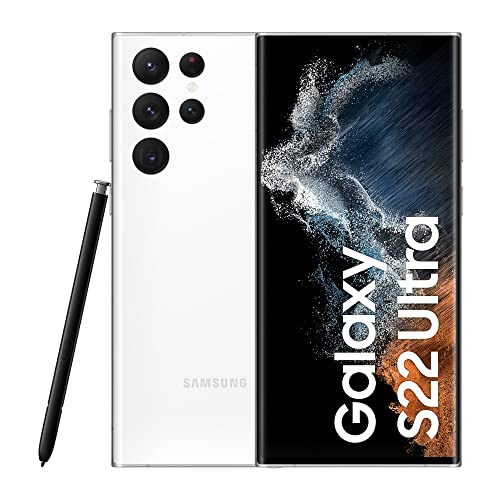 Samsung Galaxy S22 Ultra, desbloqueado, SM-S908B 17,3 cm (6.8in) SIM doble Android 12 5G USB Tipo C 12 GB 256 GB 5000 mAh Blanco (Reacondicionado)