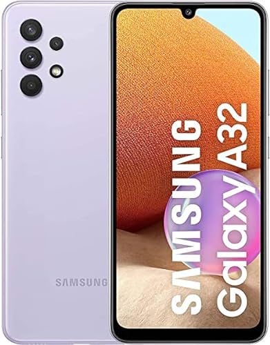 Samsung Galaxy A32, 64GB, Violeta (Reacondicionado), Original de fábrica (Corea del Sur), Exclusivo para el Mercado Europeo (Versión Internacional)