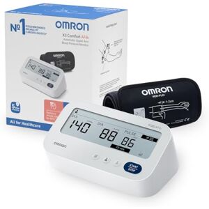 OMRON X3 Comfort AFib Tensiómetro de brazo automático Con detección de fibrilación auricular e indicador de hipertensión Validado clínicamente Diabetes y embarazo Garantía 5 años 22-42 cm OMRON X3 Comfort AFib Tensiómetro de brazo automático Con detección de fibrilación auricular e indicador de hipertensión Validado clínicamente Diabetes y embarazo Garantía 5 años 22-42 cm