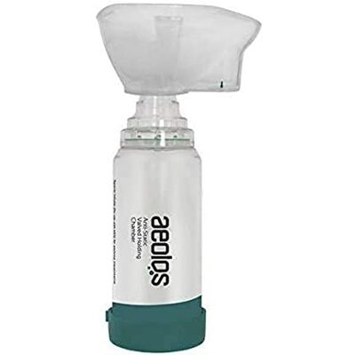 Aeolos - Inhalación 6+ - Máscara + Boquilla - Cámara de inhalación Aeolos - Inhalación 6+ - Máscara + Boquilla - Cámara de inhalación