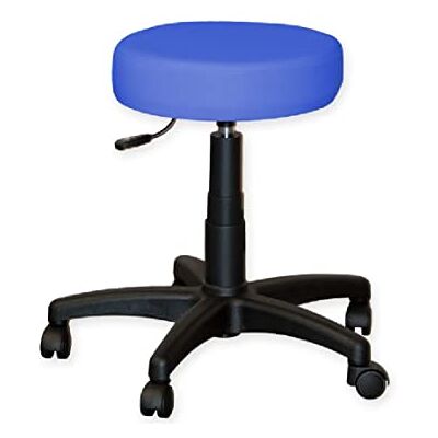 GIMA Taburete plástico skay ajustable, azul, para Studio Medico, dentista, podologo, esteticista... GIMA Taburete plástico skay ajustable, azul, para Studio Medico, dentista, podologo, esteticista...