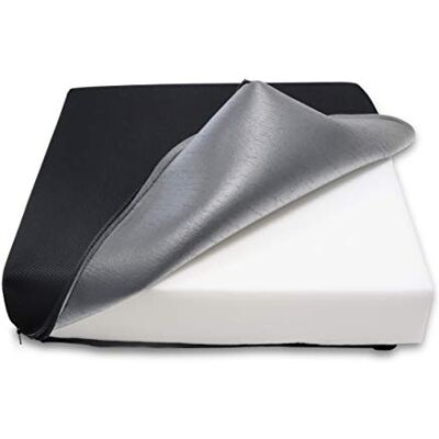 KMINA Cojín Antiescaras para Silla de Ruedas (42x42x8 cm), Viscoelástico, Cojín Postural Mayores Fabricado en España (Densidad Media) KMINA Cojín Antiescaras para Silla de Ruedas (42x42x8 cm), Viscoelástico, Cojín Postural Mayores Fabricado en España (Densidad Media)
