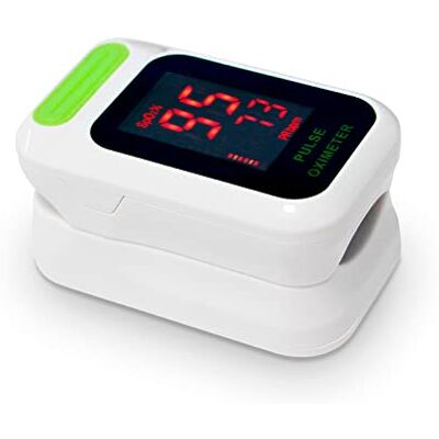 QUIRUMED Pulsioxímetro de dedo, con pantalla OLED, Medidor de saturación de oxígeno (SpO2), Detección de dedo, Apagado automático, Bajo consumo, Lectura instantánea QUIRUMED Pulsioxímetro de dedo, con pantalla OLED, Medidor de saturación de oxígeno (SpO2), Detección de dedo, Apagado automático, Bajo consumo, Lectura instantánea