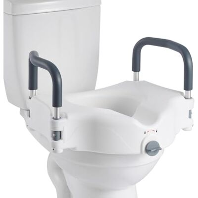 VEVOR Elevador de Inodoro con Reposabrazos Acolchados, Capacidad de Carga de 136 kg y Altura de Elevación 127 mm, para Personas Mayores, Discapacitadas y Mujeres Embarazadas, 519 x 438 x 183 mm VEVOR Elevador de Inodoro con Reposabrazos Acolchados, Capacidad de Carga de 136 kg y Altura de Elevación 127 mm, para Personas Mayores, Discapacitadas y Mujeres Embarazadas, 519 x 438 x 183 mm