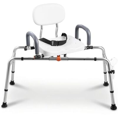 VEVOR Asiento de Bañera Deslizante Carga de 180 kg, Silla de Ducha con Asiento Giratorio, Banco de Transferencia de Bañera con Brazos y Respaldo, Altura y Ancho Ajustables, para Personas Mayores VEVOR Asiento de Bañera Deslizante Carga de 180 kg, Silla de Ducha con Asiento Giratorio, Banco de Transferencia de Bañera con Brazos y Respaldo, Altura y Ancho Ajustables, para Personas Mayores
