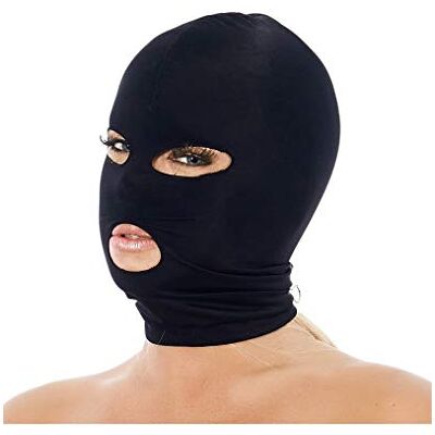 Rimba Máscara de cabeza de tejido elástico con ojos y boca abiertos Negro One Size Rimba Máscara de cabeza de tejido elástico con ojos y boca abiertos Negro One Size