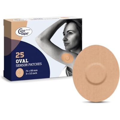 CureTape Parches para Sensores Freestyle Libre, Dexcom G7 y Guardian Parches de fijación impermeables para sensores de glucosa Freestyle Libre, Dexcom y Guardian, adhesión duradera y suaves CureTape Parches para Sensores Freestyle Libre, Dexcom G7 y Guardian Parches de fijación impermeables para sensores de glucosa Freestyle Libre, Dexcom y Guardian, adhesión duradera y suaves