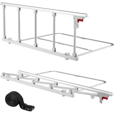 VEVOR Barandilla de Cama Plegable Personas Mayores, 122 cm, con Correa de Sujeción, Protección Anticaídas, Asa de Protección a Las Manos y Protector de Bordes, a Camas King, Queen, Matrimoniales VEVOR Barandilla de Cama Plegable Personas Mayores, 122 cm, con Correa de Sujeción, Protección Anticaídas, Asa de Protección a Las Manos y Protector de Bordes, a Camas King, Queen, Matrimoniales