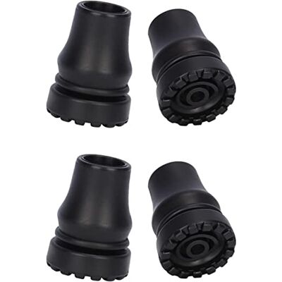 supregear Punta de Bastón 19 mm, 4 Paquete Punta de Bastón de Reemplazo de Goma Antideslizante para 19 mm de Diámetro Bastón Estándar Accesorio de Muleta de Caña Plegable, Negro supregear Punta de Bastón 19 mm, 4 Paquete Punta de Bastón de Reemplazo de Goma Antideslizante para 19 mm de Diámetro Bastón Estándar Accesorio de Muleta de Caña Plegable, Negro