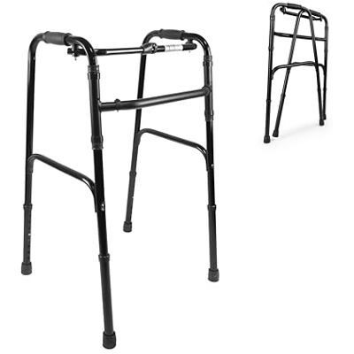 PEPE Mobility Andador para Ancianos Plegable sin Ruedas, Taca Taca Adultos, Altura Regulable, Aluminio, Negro PEPE Mobility Andador para Ancianos Plegable sin Ruedas, Taca Taca Adultos, Altura Regulable, Aluminio, Negro