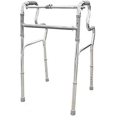 QUIRUMED Andador plegable y estrecho, Aluminio, Ligero, Color Gris, Doble empuñadura, Altura regulable, 50 cm ancho, Manguitos Antideslizantes, Para ancianos, Para personas mayores QUIRUMED Andador plegable y estrecho, Aluminio, Ligero, Color Gris, Doble empuñadura, Altura regulable, 50 cm ancho, Manguitos Antideslizantes, Para ancianos, Para personas mayores