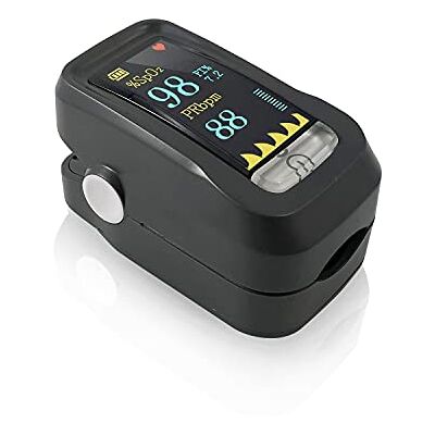 Oxypulse PRO Pulsioxímetro de Dedo, Medidor de Oxígeno en Sangre y Saturación SpO2 con Pantalla TFT en Color, Lector de Pulsaciones y Frecuencia Cardíaca Oxypulse PRO Pulsioxímetro de Dedo, Medidor de Oxígeno en Sangre y Saturación SpO2 con Pantalla TFT en Color, Lector de Pulsaciones y Frecuencia Cardíaca
