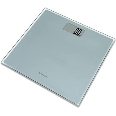 Salter 9028 SV3R09 Báscula Digital De Baño Con Capacidad Máxima De 180 kg, Medidas En Kg y Lb, Plataforma Fina Con Pantalla LCD, Fácil De Leer y usar, Resistente Y Segura, Alta Precision, Plateada Salter 9028 SV3R09 Báscula Digital De Baño Con Capacidad Máxima De 180 kg, Medidas En Kg y Lb, Plataforma Fina Con Pantalla LCD, Fácil De Leer y usar, Resistente Y Segura, Alta Precision, Plateada