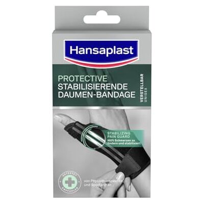 Beiersdorf Hansaplast Protector estabilizador de pulgar vendaje para pulgar que apoya y alivia la articulación, soporte para pulgar promueve la regeneración, unisex Beiersdorf Hansaplast Protector estabilizador de pulgar vendaje para pulgar que apoya y alivia la articulación, soporte para pulgar promueve la regeneración, unisex
