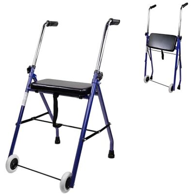 Mobiclinic ®, Andador Plegable, Ajustable, Resistente, Emérita, Acero, Empuñaduras Ergonómicas, Ligero, con Asiento y 2 Ruedas, Azul Mobiclinic ®, Andador Plegable, Ajustable, Resistente, Emérita, Acero, Empuñaduras Ergonómicas, Ligero, con Asiento y 2 Ruedas, Azul