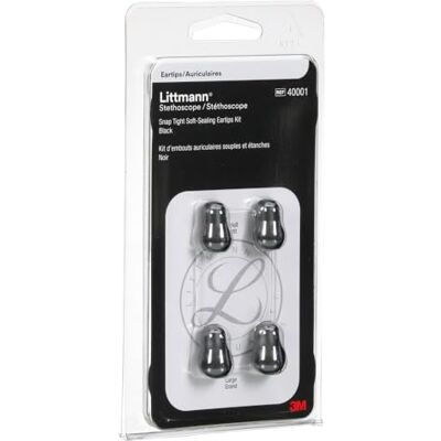 Littmann Olivas de Repuesto para Todos los Estetoscopios, , Negro Littmann Olivas de Repuesto para Todos los Estetoscopios, , Negro