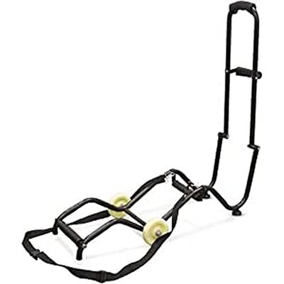QUIRUMED Carro Porta Camilla Plegable Estructura Metálica con Topes Cinturón de Sujeción Regulable Empuñadura Acolchada con Velcro Ruedas Macizas, Negro QUIRUMED Carro Porta Camilla Plegable Estructura Metálica con Topes Cinturón de Sujeción Regulable Empuñadura Acolchada con Velcro Ruedas Macizas, Negro