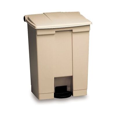 Rubbermaid Commercial Products Step-On 6144 Cubo de basura rectangular, plástico, capacidad de 45.4 l, beige Rubbermaid Commercial Products Step-On 6144 Cubo de basura rectangular, plástico, capacidad de 45.4 l, beige