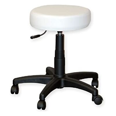 GIMA Taburete plástico skay ajustable, blanco, para estudio médico, dentista, podologo, esteticista... GIMA Taburete plástico skay ajustable, blanco, para estudio médico, dentista, podologo, esteticista...