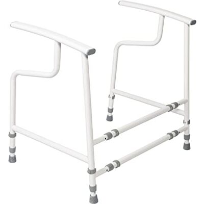 NRS Healthcare Nuvo, contemporáneo, respaldo abierto, ancho y altura ajustable, marco de seguridad para inodoro NRS Healthcare Nuvo, contemporáneo, respaldo abierto, ancho y altura ajustable, marco de seguridad para inodoro