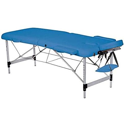 GIMA Camilla de masaje de aluminio con 2 secciones, AZUL GIMA Camilla de masaje de aluminio con 2 secciones, AZUL
