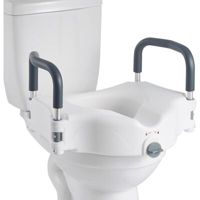 VEVOR Elevador de Inodoro con Reposabrazos Acolchados, Capacidad de Carga de 136 kg y Altura de Elevación 127 mm, para Personas Mayores, Discapacitadas y Mujeres Embarazadas, 519 x 438 x 183 mm VEVOR Elevador de Inodoro con Reposabrazos Acolchados, Capacidad de Carga de 136 kg y Altura de Elevación 127 mm, para Personas Mayores, Discapacitadas y Mujeres Embarazadas, 519 x 438 x 183 mm