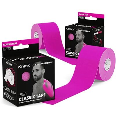 Kintex 2 rollos de cinta kinesiológica 5 cm x 5 m – Impermeable Kintex 2 rollos de cinta kinesiológica 5 cm x 5 m – Impermeable
