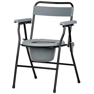 NRS Healthcare Cómoda plegable portátil antideslizante, mediano, gris y negro NRS Healthcare Cómoda plegable portátil antideslizante, mediano, gris y negro