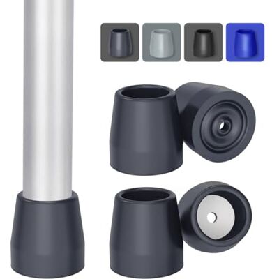supregear 28 mm Conteras Virolas De Goma Para Andadores Plegables, Marcos Para Caminar, con Arandela Metálica, 4 Piezas, Gris Oscuro supregear 28 mm Conteras Virolas De Goma Para Andadores Plegables, Marcos Para Caminar, con Arandela Metálica, 4 Piezas, Gris Oscuro