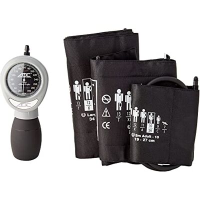 ADC Diagnostix Multikuf 731 Kit para técnicos de emergencias médicas formado por 3 brazaletes y esfigmomanómetro aneroide de mano profesional ADC Diagnostix Multikuf 731 Kit para técnicos de emergencias médicas formado por 3 brazaletes y esfigmomanómetro aneroide de mano profesional