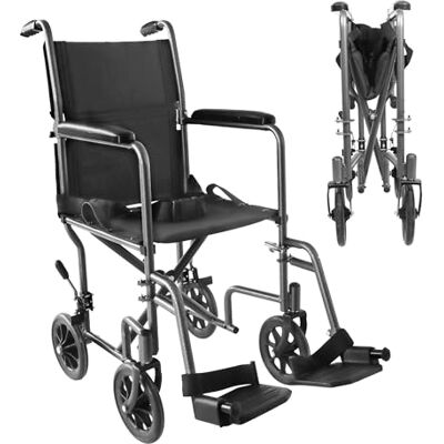 PEPE Mobility Silla de Ruedas Plegable Ligera (Asiento 38 cm), Estructura de Acero con Freno Manual, Reposabrazos y Reposapies Abatibles, Cinturón PEPE Mobility Silla de Ruedas Plegable Ligera (Asiento 38 cm), Estructura de Acero con Freno Manual, Reposabrazos y Reposapies Abatibles, Cinturón