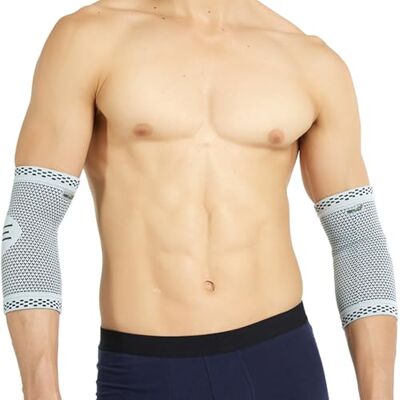 NEOtech Care Codera de compresión Tejido de punto 3D de fibra de bambú Manga elástica y transpirable Golf, tenis, deportes Brazo derecho o izquierdo (Gris, Talla XS, 2 Unidades) NEOtech Care Codera de compresión Tejido de punto 3D de fibra de bambú Manga elástica y transpirable Golf, tenis, deportes Brazo derecho o izquierdo (Gris, Talla XS, 2 Unidades)