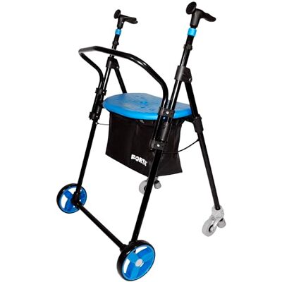 Forta Air On Plus Andador para Personas Mayores Andador Plegable y Ligero hasta 110 kg Altura Ajustable Uso Exterior (Azul) Forta Air On Plus Andador para Personas Mayores Andador Plegable y Ligero hasta 110 kg Altura Ajustable Uso Exterior (Azul)
