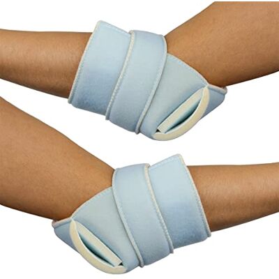 Mobiclinic ®, Par Talonera Antiescaras, x2, Codo y Talón, Ajuste con Velcro, Acolchado con Fibra Hueca, Prevención Escaras y Úlceras, Protector Talones, Patucos, Reutilizable, Azul Mobiclinic ®, Par Talonera Antiescaras, x2, Codo y Talón, Ajuste con Velcro, Acolchado con Fibra Hueca, Prevención Escaras y Úlceras, Protector Talones, Patucos, Reutilizable, Azul