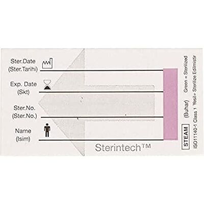 GIMA Caja de cartón con indicador de vapor, 68 x 37,5 mm, 250 unidades GIMA Caja de cartón con indicador de vapor, 68 x 37,5 mm, 250 unidades