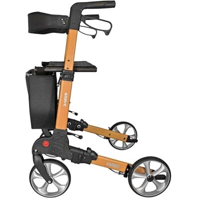 Forta Andador Rollator Karibú, Andador para Ancianos, con Asiento y Cesta de tela, Freno de maneta, Andador Plegable, Peso máximo 130 kg, Talla M, Naranja Forta Andador Rollator Karibú, Andador para Ancianos, con Asiento y Cesta de tela, Freno de maneta, Andador Plegable, Peso máximo 130 kg, Talla M, Naranja