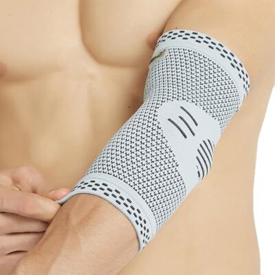 NEOtech Care Codera de compresión Tejido de punto 3D de fibra de bambú Manga elástica y transpirable Golf, tenis, deportes Brazo derecho o izquierdo (Gris, Talla XS, 1 Unidad) NEOtech Care Codera de compresión Tejido de punto 3D de fibra de bambú Manga elástica y transpirable Golf, tenis, deportes Brazo derecho o izquierdo (Gris, Talla XS, 1 Unidad)