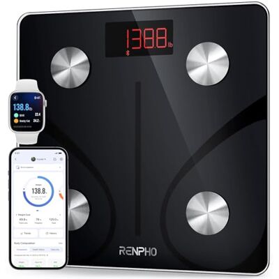 RENPHO Bascula Inteligente de Alta Precisión, Seguimiento de Fitness, 300mm RENPHO Bascula Inteligente de Alta Precisión, Seguimiento de Fitness, 300mm
