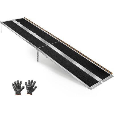 VEVOR Rampa para Silla de Ruedas Plegable Antideslizante 3045 x 745 mm, Rampa de Umbral de Aluminio con Capacidad de Carga 362,9 kg para Entradas, Escaleras, Andadores, Scooters, Puertas y Uso Diario VEVOR Rampa para Silla de Ruedas Plegable Antideslizante 3045 x 745 mm, Rampa de Umbral de Aluminio con Capacidad de Carga 362,9 kg para Entradas, Escaleras, Andadores, Scooters, Puertas y Uso Diario