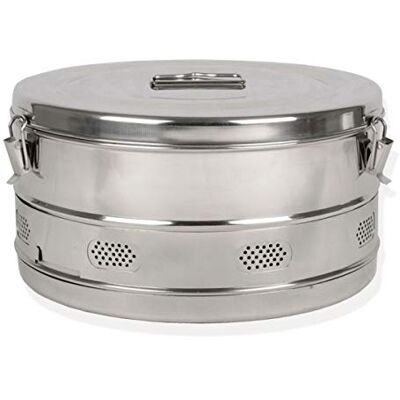 GIMA - TAMBOUR - Ø340 x h180 mm - inox AISI304 GIMA - TAMBOUR - Ø340 x h180 mm - inox AISI304