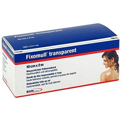 BSN Medical Fixomull Cinta adhesiva transparente (2 m x 10 cm) BSN Medical Fixomull Cinta adhesiva transparente (2 m x 10 cm)