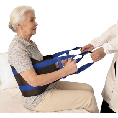 supregear Eslinga de transferencia acolchada de 90 cm con 6 asas, Ayuda para repositionar cuidadores en adultos mayores, giro en cama, soporte de pie y asistencia diaria, Negro supregear Eslinga de transferencia acolchada de 90 cm con 6 asas, Ayuda para repositionar cuidadores en adultos mayores, giro en cama, soporte de pie y asistencia diaria, Negro