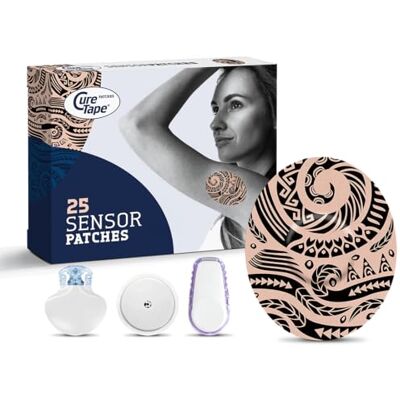 CureTape Parches para Sensores Freestyle Libre, Dexcom G7 y Guardian Parches de fijación impermeables para sensores de glucosa Freestyle Libre, Dexcom y Guardian, adhesión duradera y suaves CureTape Parches para Sensores Freestyle Libre, Dexcom G7 y Guardian Parches de fijación impermeables para sensores de glucosa Freestyle Libre, Dexcom y Guardian, adhesión duradera y suaves