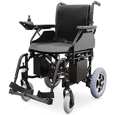 QUIRUMED Silla de ruedas eléctrica plegable EASY PLUS, Acero, Autonomía 20 Km, Frenado electromágnético, Velocidad máxima de 7 km/h, Para mayores, Para minusválidos QUIRUMED Silla de ruedas eléctrica plegable EASY PLUS, Acero, Autonomía 20 Km, Frenado electromágnético, Velocidad máxima de 7 km/h, Para mayores, Para minusválidos