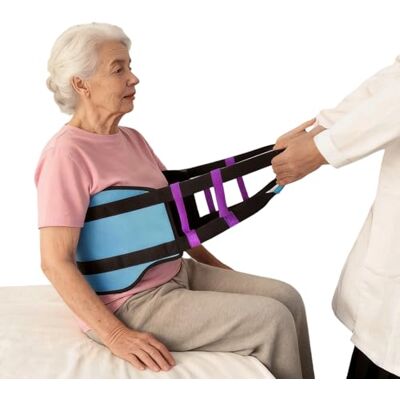 supregear Eslinga de transferencia acolchada de 90 cm con 6 asas, Ayuda para repositionar cuidadores en adultos mayores, giro en cama, soporte de pie y asistencia diaria, Aqua supregear Eslinga de transferencia acolchada de 90 cm con 6 asas, Ayuda para repositionar cuidadores en adultos mayores, giro en cama, soporte de pie y asistencia diaria, Aqua