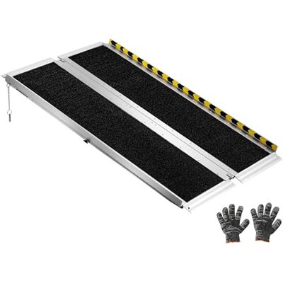 VEVOR Rampa para Silla de Ruedas Plegable Aluminio 1219,2 x 736,6 x 50,8 mm, Rampa de Umbral Antideslizante con Capacidad de 362,9 kg para Puertas, Andadores, Escaleras, Scooters, Entradas, Uso Diario VEVOR Rampa para Silla de Ruedas Plegable Aluminio 1219,2 x 736,6 x 50,8 mm, Rampa de Umbral Antideslizante con Capacidad de 362,9 kg para Puertas, Andadores, Escaleras, Scooters, Entradas, Uso Diario