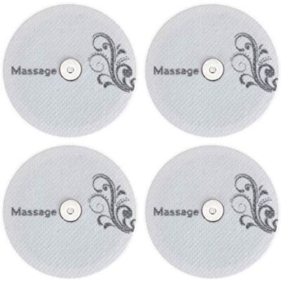 Hydas 4490.1.30 Almohadillas autoadhesivas de repuesto para masajeador Smart Massager, con unión magnética, 4 unidades, 6 x 6 cm Hydas 4490.1.30 Almohadillas autoadhesivas de repuesto para masajeador Smart Massager, con unión magnética, 4 unidades, 6 x 6 cm
