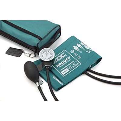 ADC Prosphyg 768 Esfigmomanómetro aneroide de bolsillo profesional con brazalete de nailon uff y estuche de transporte A Juego, adultos, Azul Cerceta ADC Prosphyg 768 Esfigmomanómetro aneroide de bolsillo profesional con brazalete de nailon uff y estuche de transporte A Juego, adultos, Azul Cerceta